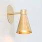 1 Light Mini Cone Handmade Vintage Wall Mid Century Modern Raw Brass Sputnik chandelier light Fixture
