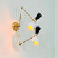 2 Arm Wall Mid Century Modern Raw Brass Sputnik chandelier light Fixture