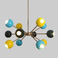 Mid Century Stilnovo Style Modern Brass 12 Lights Sputnik Chandelier Light Fixtu