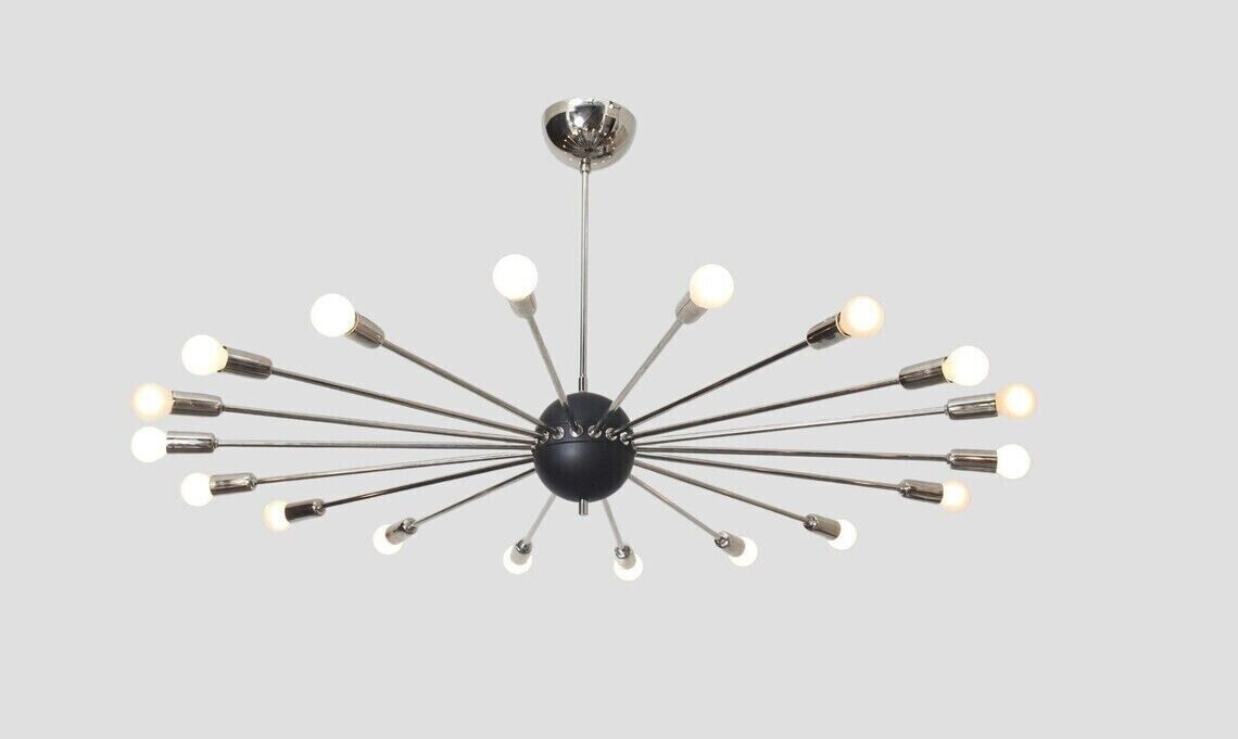 18 Light Mid Century Brass Sputnik chandelier light Fixture Gift
