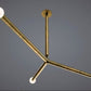 3 Arms Modern Raw Brass Sputnik Pendent chandelier light Fixture Ceiling Light