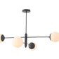 4 Lights mid Century Modern Black Brass Sputnik Chandelier light fixture About