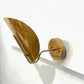 1 Light Curved Shades Handmade Vintage Wall Mid Century Modern Raw Brass Sputnik