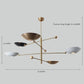 5 Light Disk Shade Pendant Mid Century Modern Brass Sputnik chandelier light Fixture