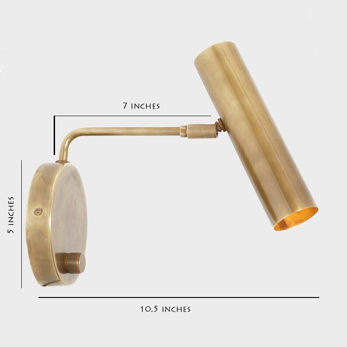 Contemporary Lindi Fluted Wall Sconce Modern Brass Reading Lamp Wall Light
