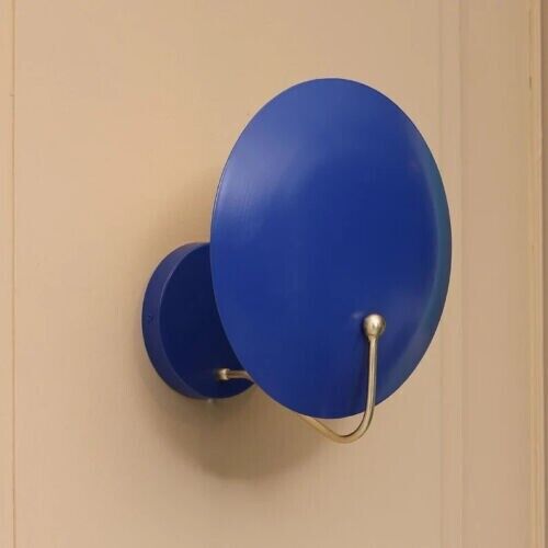 Curved Disk Shades Handmade Mid Century Modern Brass Wall Sconce Beside Lamp