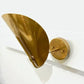 1 Light Curved Shades Handmade Vintage Wall Mid Century Modern Raw Brass Sputnik