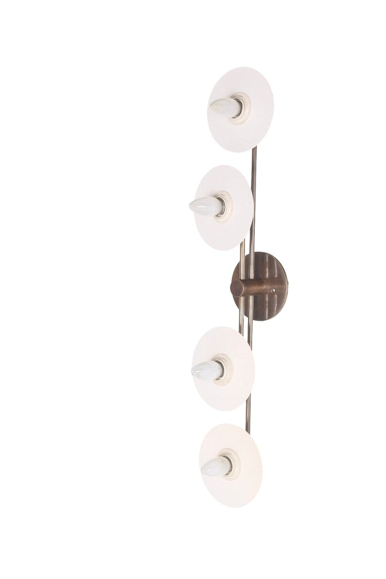 2 Light Shade Handmade Vintage Wall Mid Century Raw Brass Sputnik chandelier light Fixture