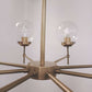 Modern Globe Chandelier Raw Brass Antique Mid Century Industrial , Bedroom Decor