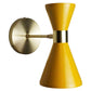 Pair of Wall Light Twin Italian Sconce Lamp Stylish Brushed Brass Yellow Fixture