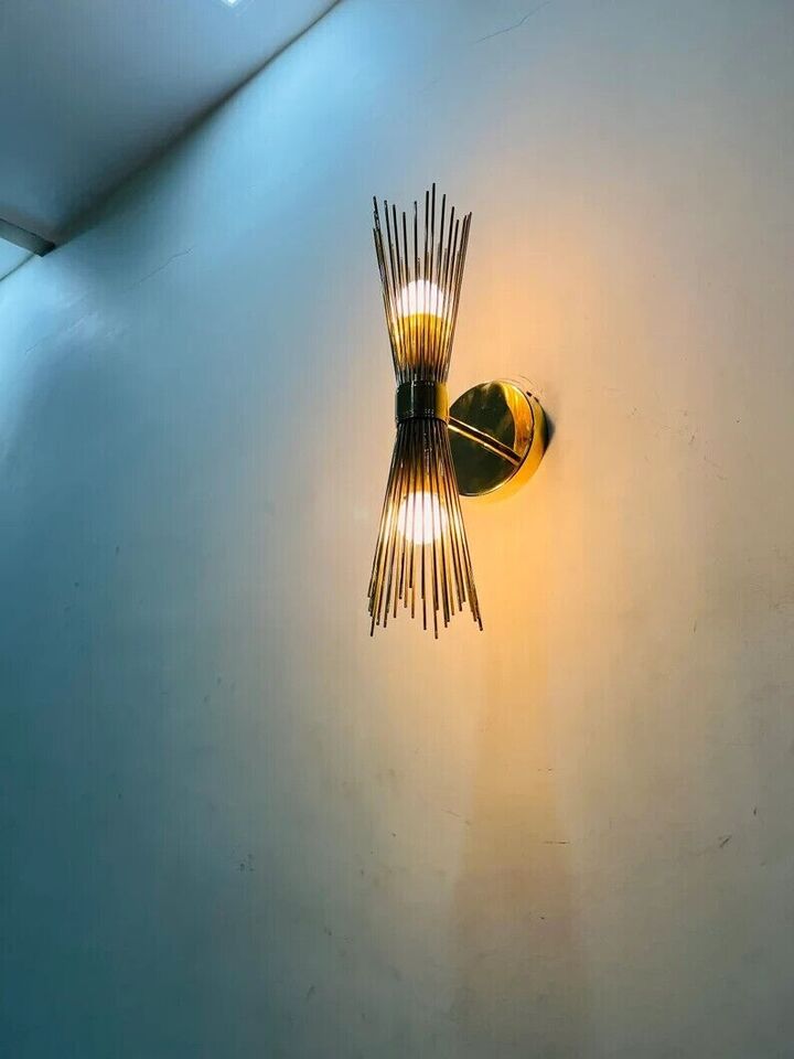 Handmade Brass Sputnik Wall Scone Modern Vanity light Mid Century