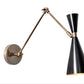 Mid Century Wall Sconce Wall Light Lamp Black LELO 3 , Handmade Brass Stilnovo