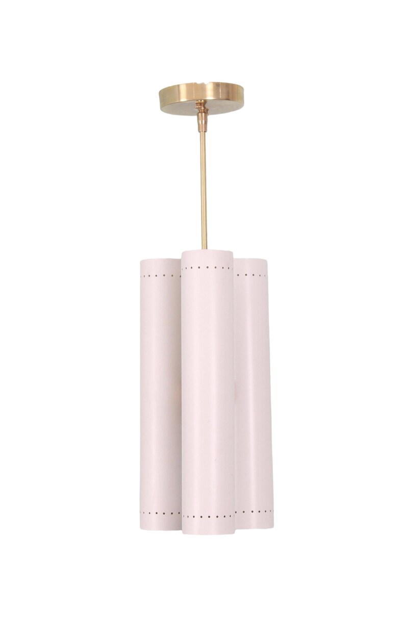 6 Light Pipe Mid Century Brass Sputnik chandelier light Fixture