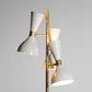 Mid-Century Italian Style Brass Floor Lamp with Base and Cone-Shaped Shades - MCM Handmade by Skilled Craftsmen