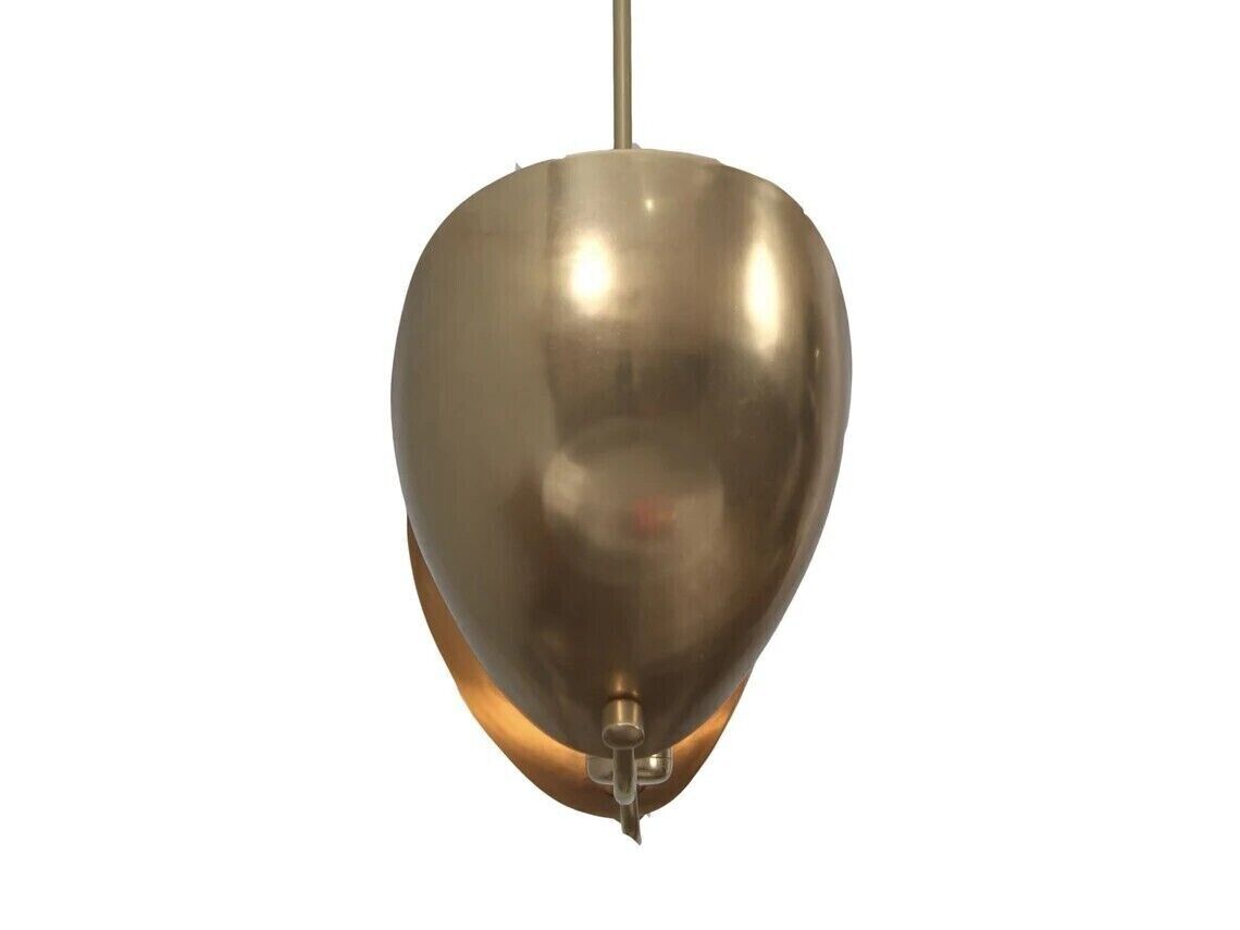 2 Light Curved Handmade Pendant Mid Century Modern Raw Brass Sputnik Chandelier
