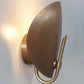 Mid Century Italian Style Mini Curved Disk Shades Wall Sconce Modern Brass Light