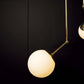 Contemporary Spun Brass Globe Ceiling Pendant Chandelier Sputnik Light