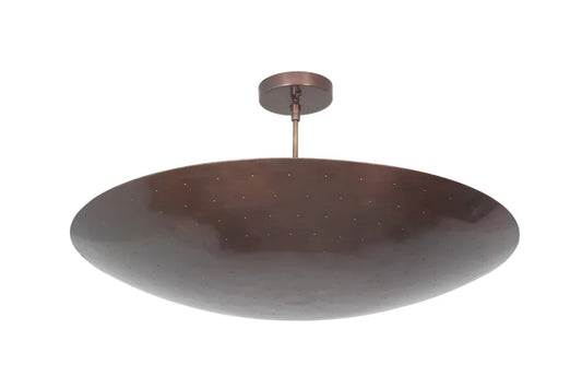 6 Light Elegant Ceiling Flushmount perforated light Pendant Mid Century Modern Raw Brass Sputnik chandelier light Fixture.