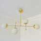 Sputnik Chandelier Lighting - 4 light Globe Hanging Light - Mid Century Modern