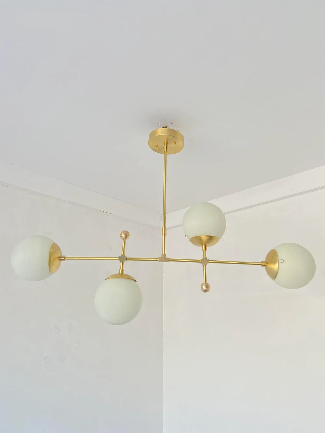 Sputnik Chandelier Lighting - 4 light Globe Hanging Light - Mid Century Modern