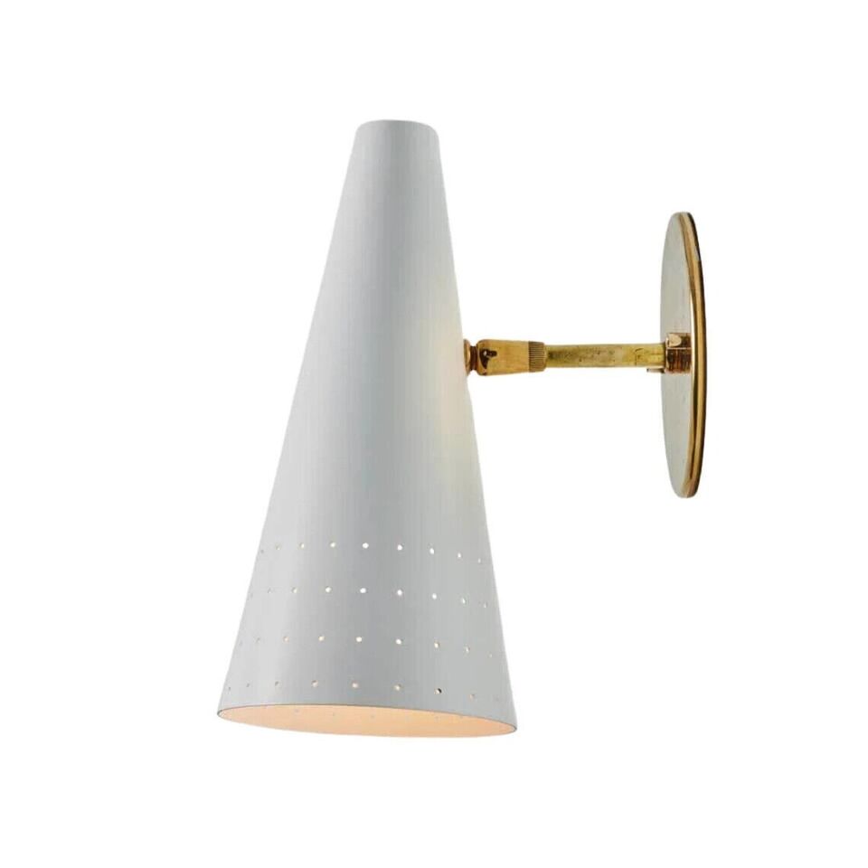 1 Light Mid Century Long Cone Vintage Wall Sconce Modern Brass Sputnik Lamp
