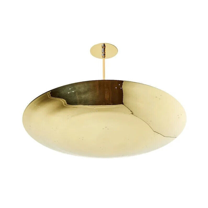 6 Light Ceiling Flushmount light Pendant Mid Century Polished Brass Finish