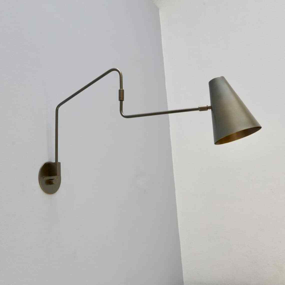 Wall Light Swing Sconce Italian Brass Lamp Mid Century Adjustable Wall Lamp