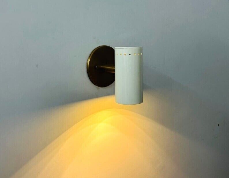 Wall Sconce Luminaire Opulence Exquisite White Lamp Light Handcrafted Raw Brass