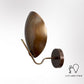 Mid Century Curved Sconce Beetle Light - Modern Wall Lamp in Antique Patina Brass