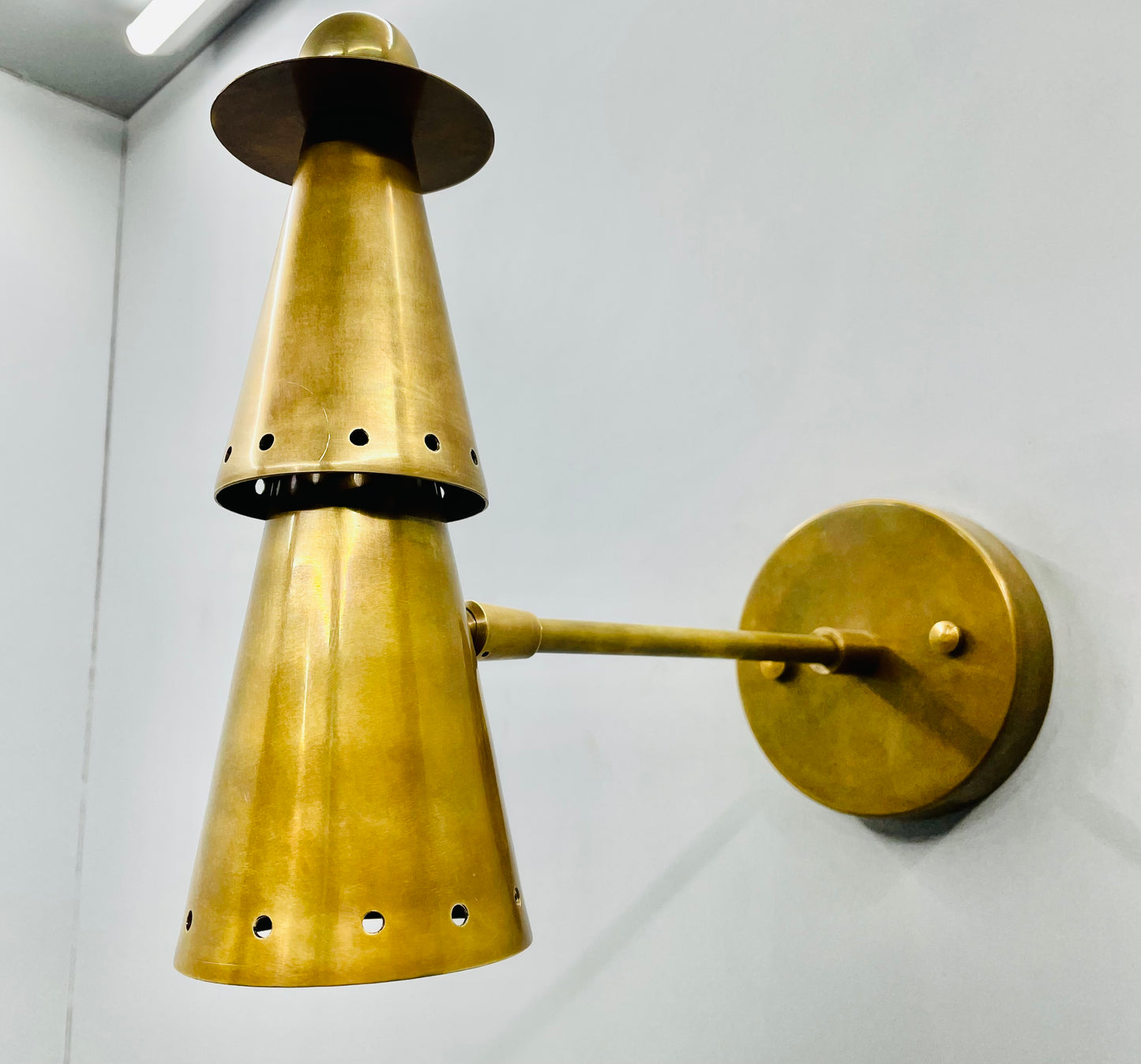 Mid Century Modern Wall Sconce light Brass Wall Lamp Vanity Light Fixture Model No. 74