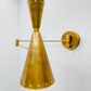 Handcrafted Fixture Handmade Mid Century Wall Sconce Brass Stilnovo Inspired Modern Wall Lamp Bedside Reading Light