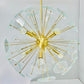 Statement Chandelier Mid Century Sputnik Brass Chandelier Glass - Handmade Urchin Chandelier Ceiling Light - 8 Light 24 Inch