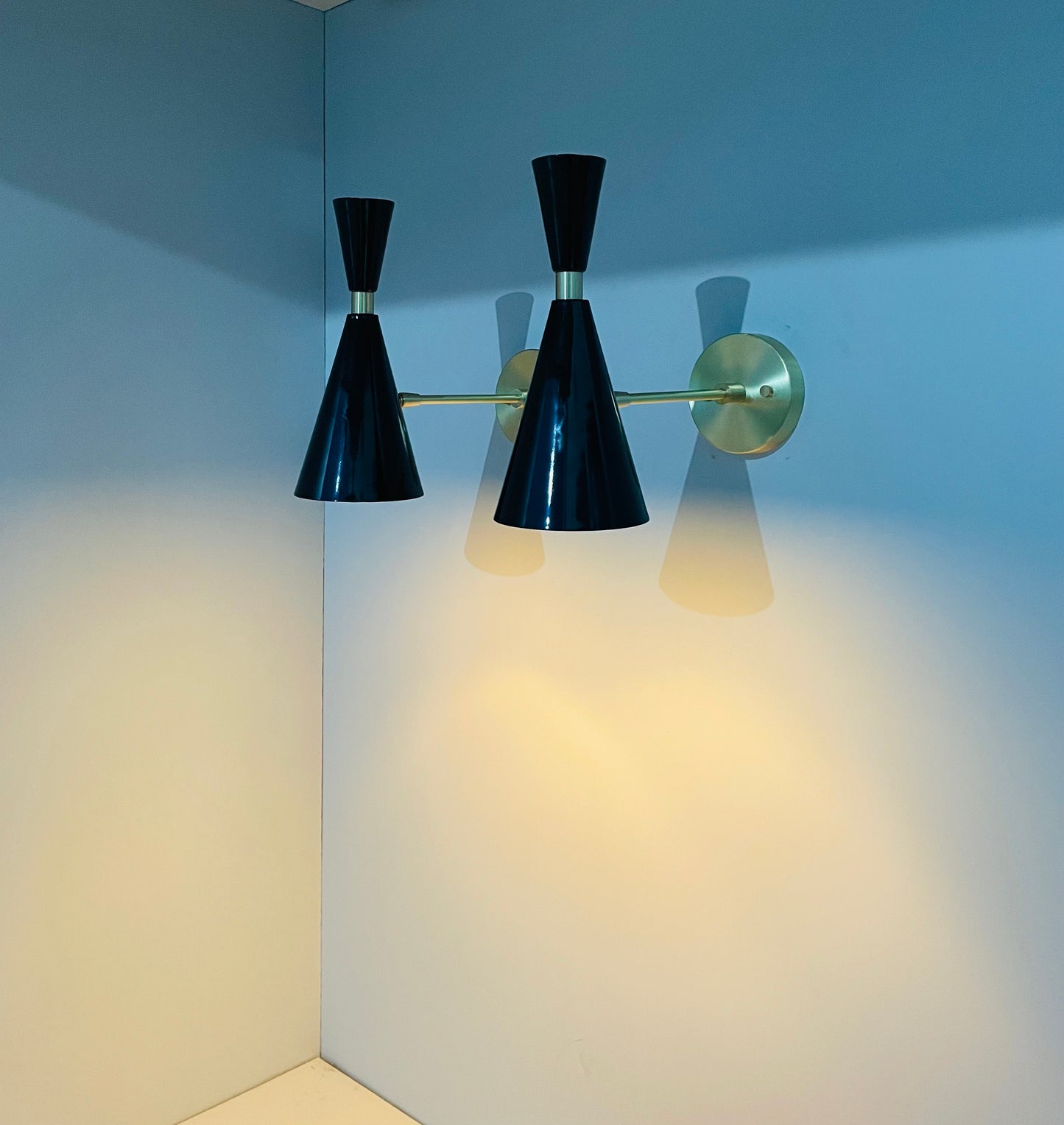 Mid Century Wall Sconce Wall Light Lamp Black LELO 3 , Handmade Brass Stilnovo Modern Wall Lamp Light, Bed Reading Light Lamp Kitchen