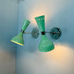 Mid Century Modern Brass Adjustable Diabolo Wall Sconce Set of 2 Vanity Wall Lamps