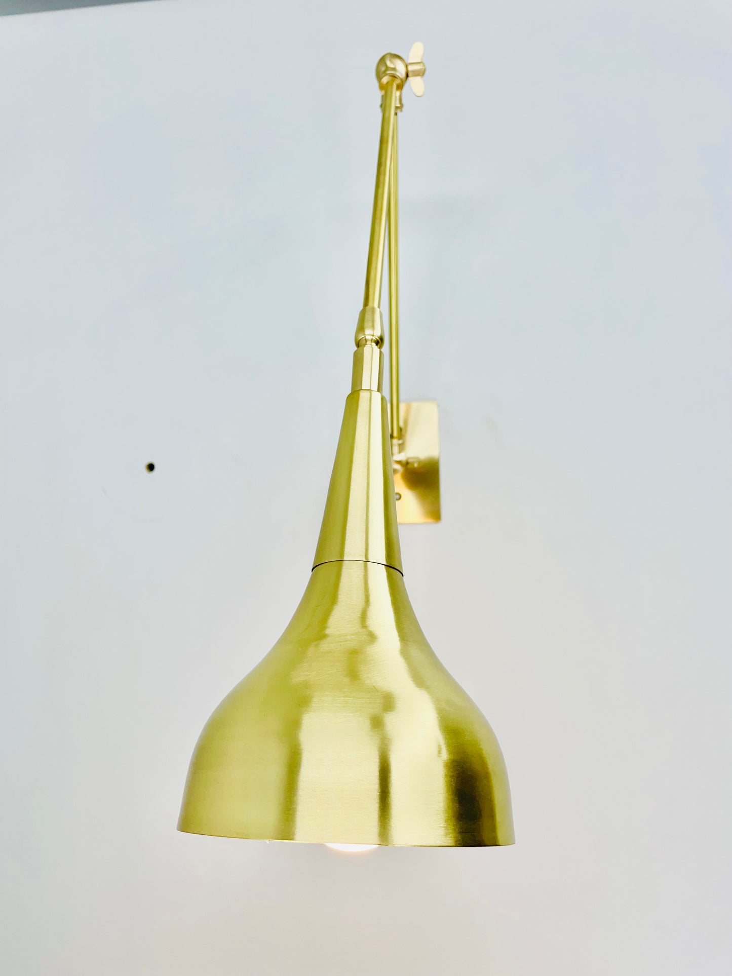 Raw Brass Wall Lamp , Handmade Vintage Inspired SCICCOSO Brass Wall Lamp