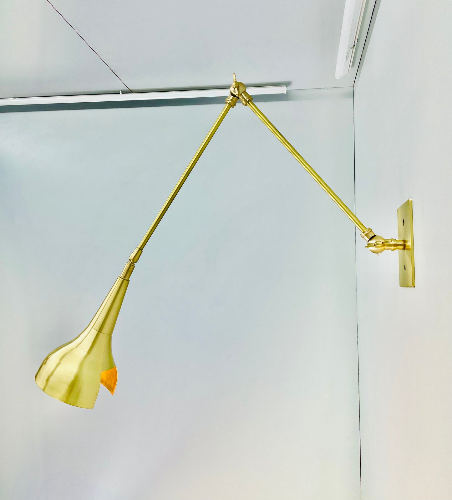 Raw Brass Wall Lamp , Handmade Vintage Inspired SCICCOSO Brass Wall Lamp