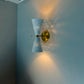 Atomic 50's 60's Style Mid-Century Modern Bow Tie Dual Cone Wall Sconce