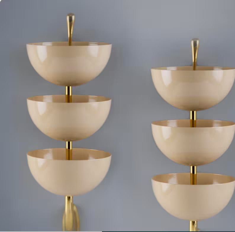 Exquisite Italian Stilnovo Style Mid Century Sconces - Rare Pair of Wall Lights for Timeless Elegance in Your Space