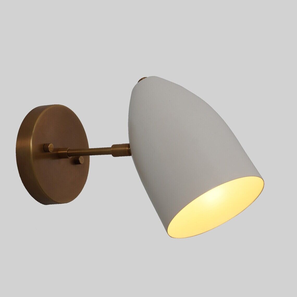 Radiate Elegance: Single Bulb Brass Sputnik Pivot Wall Sconce Light Fixture