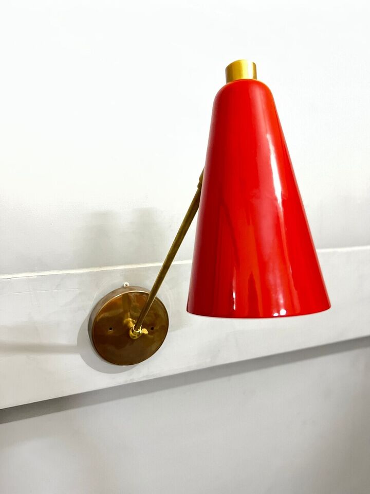 Timeless Elegance: 1950s Long Arms Wall Sconce - Mid-Century Modern Sputnik Light in Raw Brass Contemporary Design