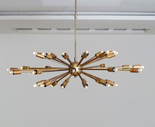36 Lights Arms Mid Century Sputnik chandelier starburst Ceiling light Fixture - Global Lights Hub