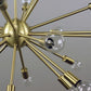 Mid Century Modern Brushed Brass Sputnik Chandelier light fixture 24 Lights - Global Lights Hub