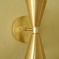 Mid Century Design Brass Wall Sconce Light