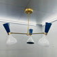 Stilnovo Style 3 Lights Modern Brass Sputnik Chandelier Mid century Modern Ceiling Light Fixture Of Metal Cone - Global Lights Hub