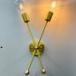 Brass Sputnik Wall Light - Mid Century Modern Style - 2 Lights