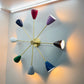 Italian Design Ceiling Light - Brass Chandelier/Wall Fixture