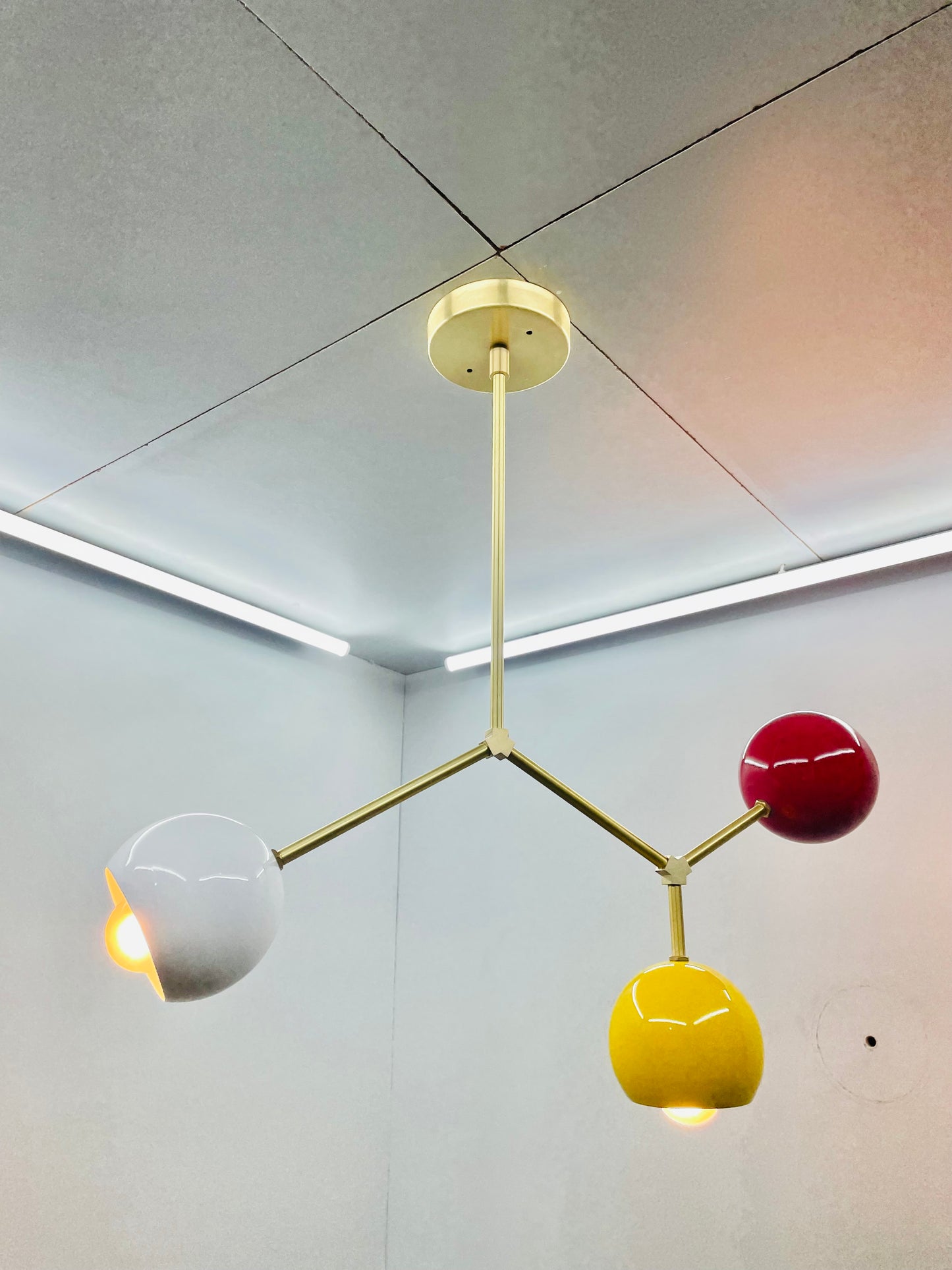 Mid Century Sputnik Chandelier , Modern Handmade CLASSIC Brass Sputnik Ceiling Light Fixture Lamp - Global Lights Hub