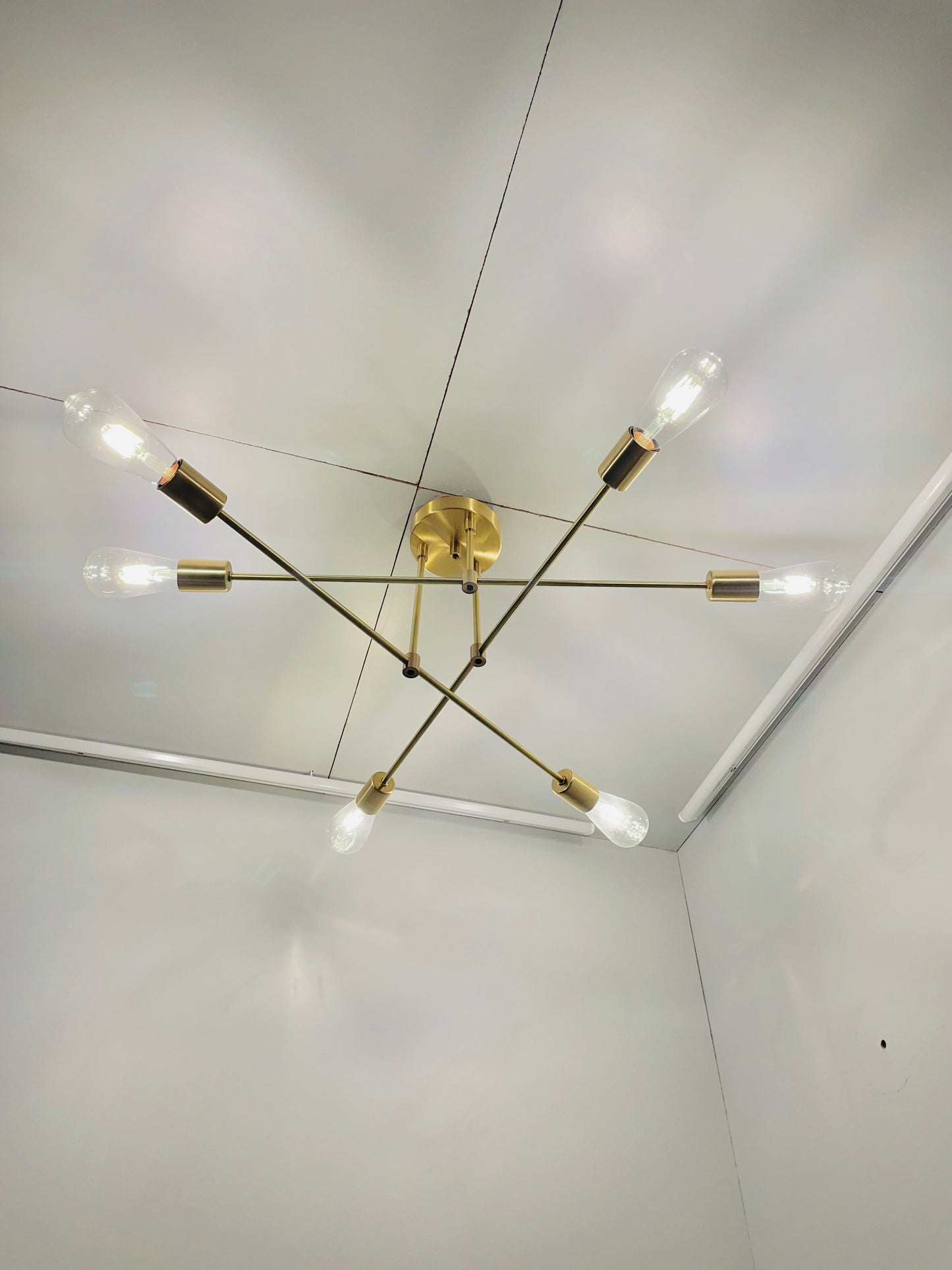 Modern Sputnik Chandelier, 6-Light Ceiling Light - Global Lights Hub