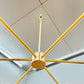 Mid Century Style 6 Lights Shade Sputnik Brass Chandelier Light