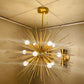 1950's Mid Century Brass Sputnik Urchin Chandelier Stilnovo Ceiling Light Fixture - Global Lights Hub